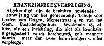 19240425 - Het Vaderland - besluit bestedelingenhuis